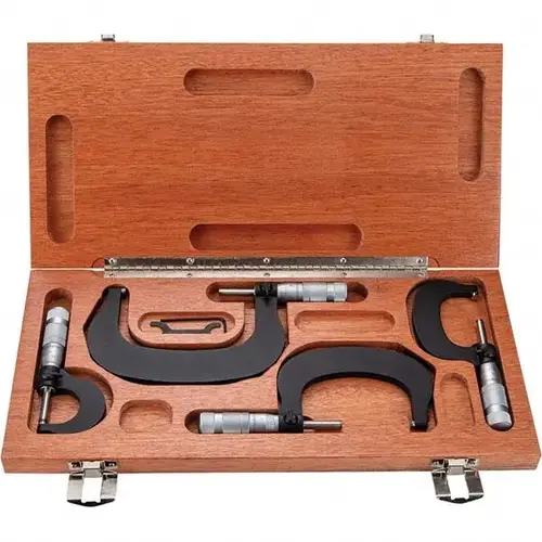 TESA Brown & Sharpe 180079 Mechanical Outside Micrometer Set: 4 Pc, 0 to 4" Measurement