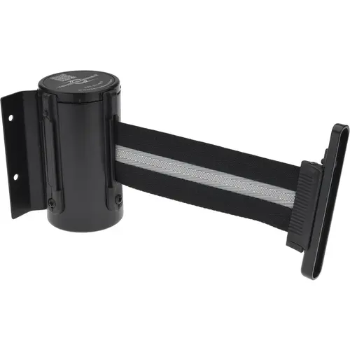 Tensator 896-33-S3 Pedestrian Barrier: Black, Wall Mount, Use with Tensabarrier