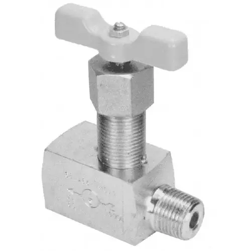 MSC 67550020 Needle Valve: Angled, 3/4" Pipe, NPT End, Alloy Body
