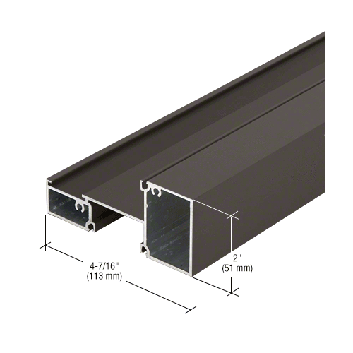 CRL-U.S. Aluminum 1H46322 Bronze Black Anodized Intermediate Horizontal Mullion - 24'-2"