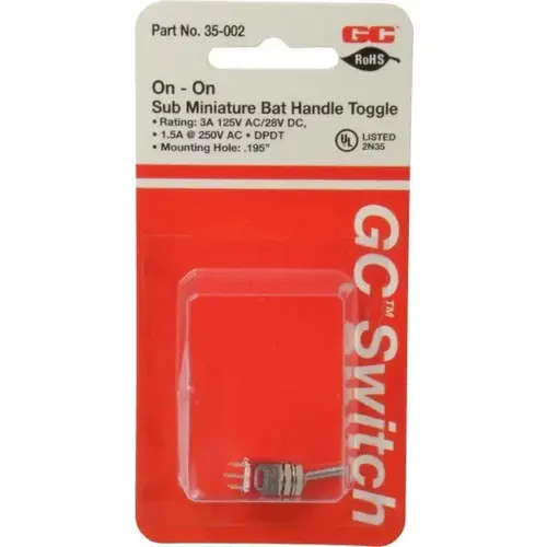 GC/Waldom 35-002 DPDT Sub Miniature On-On Toggle Switch