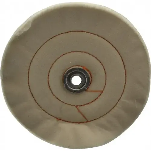 Dico 7000259 Unmounted Cushion Sewn Buffing Wheel: 8" Dia, 3/4" Thick, 1/2" Arbor Hole Dia