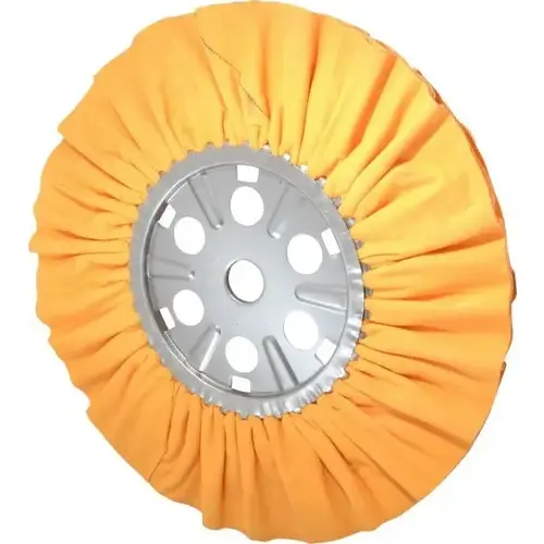 Divine Brothers 300008AM Unmounted Ventilated Bias Buffing Wheel: 16" Dia, 1/2" Thick, 1-1/4" Arbor Hole Dia