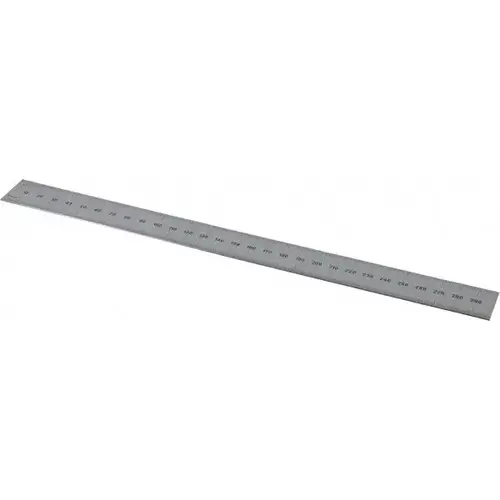 PEC Tools 752-300 Steel Rule: Metric Graduation, Rigid, 1" OAW Satin Chrome-Plated