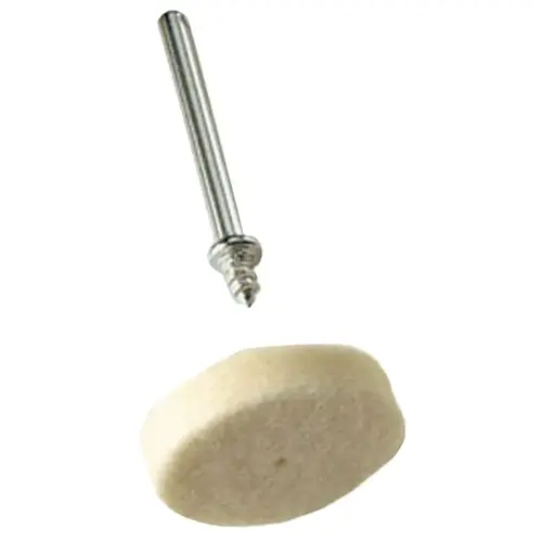 Felt Polishing Wheels and Cones, 1 in, Felt