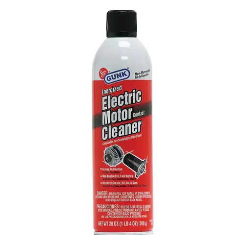 Gunk NM1 Electric Motor Contact Cleaner, 20 oz, Aerosol Can, Ether Scent