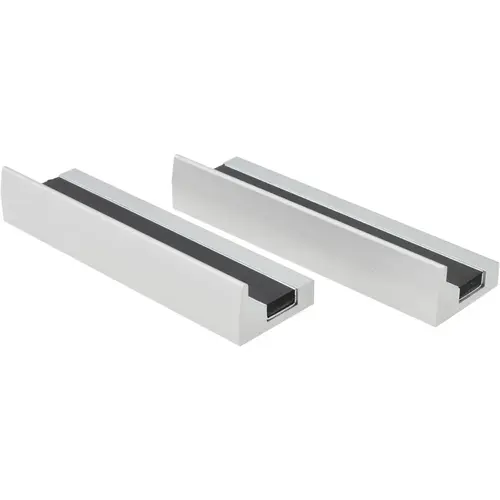 Gibraltar 56462 Vise Jaw Caps; Material: Extruded Aluminum ; Jaw Width: 4.0000 ; Jaw Width (Inch): 4.0000 ; Overall Width: 4 ; Overall Height: 1.1250in ; Overall Thickness: .3125