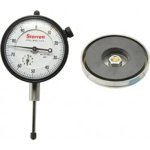 Dial Indicator & Base Kit: 0-100 Dial Reading