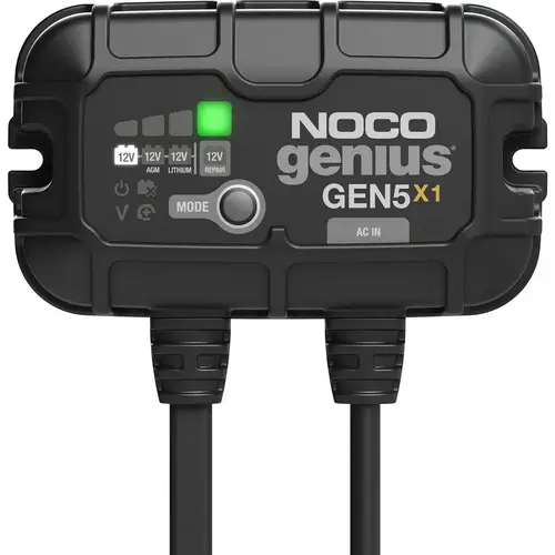 NOCO GEN5X1 Automotive Battery Chargers & Jump Starters; Battery Charger Type: Battery Maintainer Ring Terminal Set ; Amperage Rating: 5 ; Voltage: 120-240V AC ; Overall Width: 7 ; Overall Height: 5.16in ; Overall Depth: 5.16in