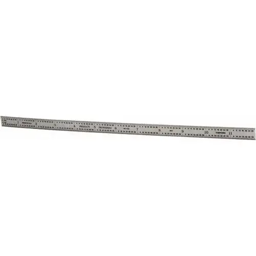 PEC Tools 161-012 Steel Rule: 12" OAL, 16R Graduation, Flexible, 1/2" OAW Satin Chrome-Plated