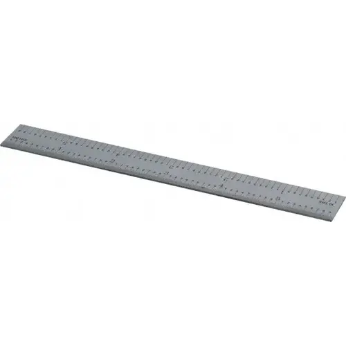 PEC Tools 502-006 Steel Rule: 6" OAL, 5R Graduation, Rigid, 3/4" OAW Satin Chrome-Plated