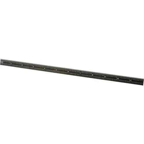 PEC Tools 501-012EZ Steel Rule: 12" OAL, 5R Graduation, Flexible, 1/2" OAW Black Chrome-Plated