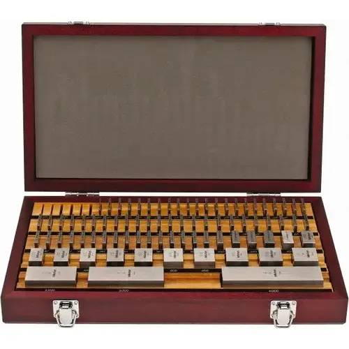 MITUTOYO 516-402-26 Gage Block Set: 0.05 to 4 inch Range, 81 Pc, Steel ...