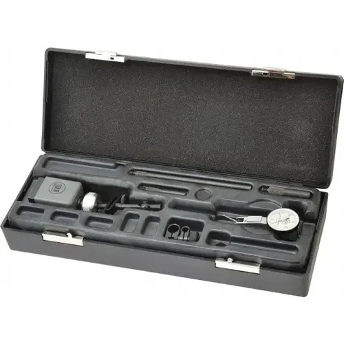 Dial Indicator & Base Kit: 0 to 0.03" Range, 0-15-0 Dial Reading