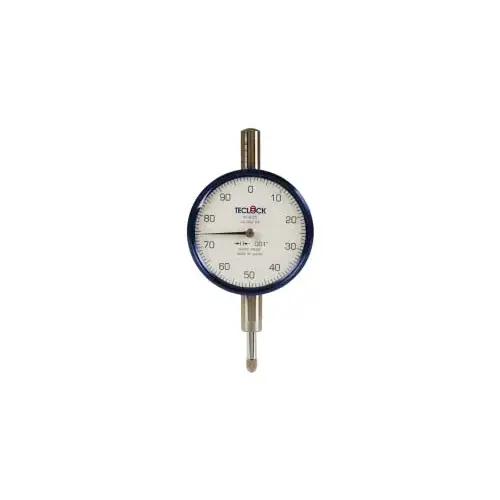 Teclock AI-905 Dial Drop Indicator: 0.25" Range, 0-100 Dial Reading, 0.001" Graduation, 2-11/64" Dial Dia