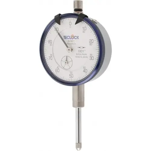 Teclock AI-921 Dial Drop Indicator: 1" Range, 0-100 Dial Reading, 0.001" Graduation, 2-11/64" Dial Dia