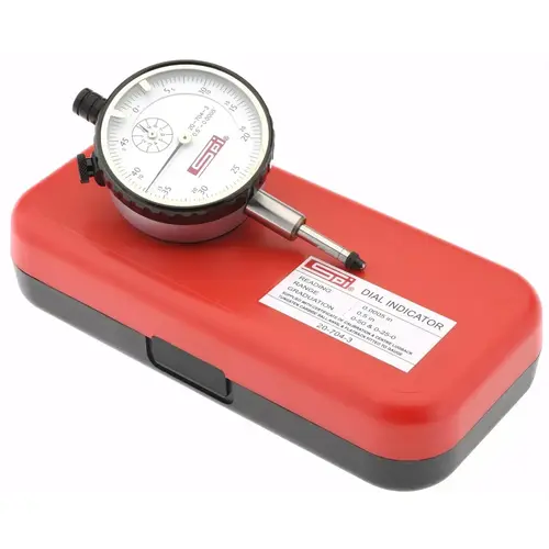 Dial Drop Indicator: 0.5" Range, 0-25-0 & 0-50 Dial Reading, 0.0005" Graduation, 2-1/4" Dial Dia