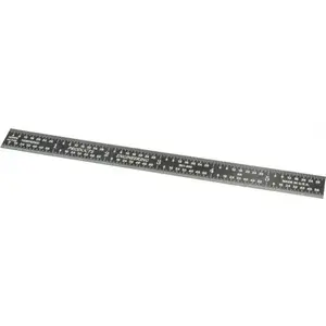 PEC Tools 501-006EZ Steel Rule: 6" OAL, 5R Graduation, Flexible, 1/2" OAW Black Chrome-Plated
