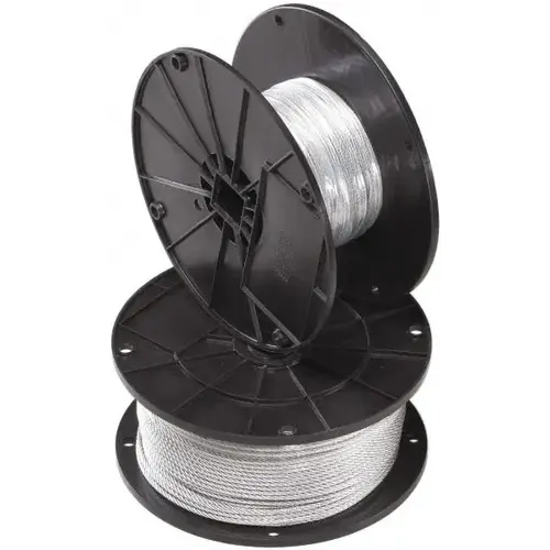 Cooper B-Line 78205140727 500 ft Long, 3/32" Diam, Steel Wire Rope