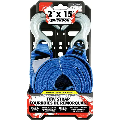 ERICKSON MANUFACTURING LTD 34405 Strap Sling: 2" Wide, 15 ft Long, 4,350 lb Vertical, 8,500 lb Choker