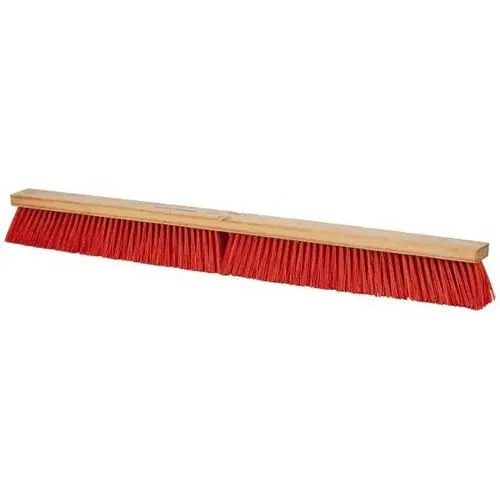 Push Broom: 36" Wide, Polyester Bristle