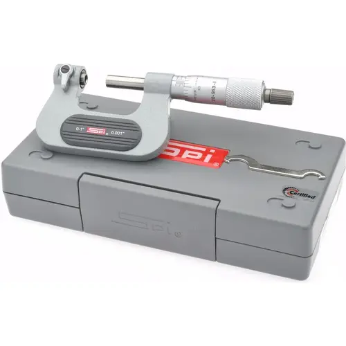 0 to 1" Range, Mechanical Screw Thread Micrometer, Anvils Not Included