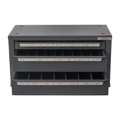 Huot 80391 Drill Bit Storage; For Use With: Fractional Inch Sizes ; Material: Steel ; Number Of Drawers: 3