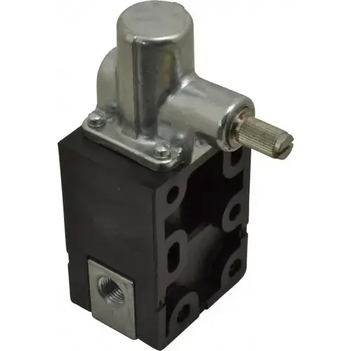 Mechanically Operated Valve: 3-Way, Clockwise & CounterClockwise Actuator, 1/8" Inlet, 2 Position