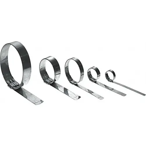 Ideal Tridon HBJS212 3-1/2" ID, Grade 201, Stainless Steel Preformed J-Type Clamp