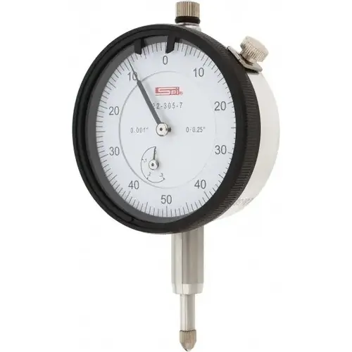 1/4" Range, 0-50-0 Dial Reading, 0.001" Graduation Dial Drop Indicator