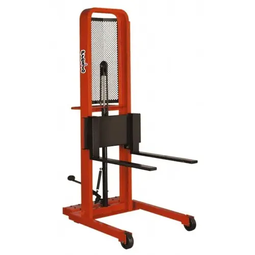 Presto M-452 1,000 Lb Capacity, 50" Lift Height, Adjustable Forks Base - Straddle Manually Operated Lift