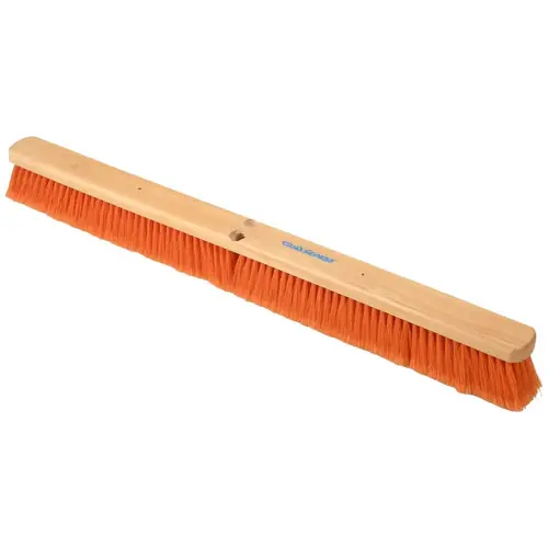 Push Broom: 36" Wide, Polypropylene Bristle