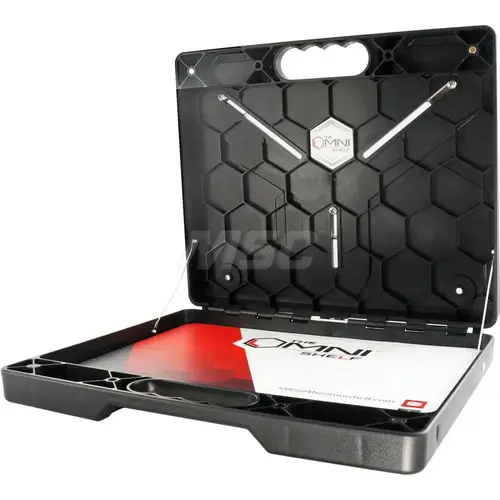 Omnishelf OS01 Computer & Laptop Accessories; Material: ABS ; Color: Black ; Overall Length: 17.00 ; Overall Width: 15 ; For Use With: Up to 17" Laptop; Hand Tools; Power Tools; Hardware; Writing Surface ; Type: Portable Magnetic Workstation