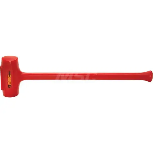 ABC Hammers ABC12DB 10.5Lb Polyurethane Dead Blow Hammer, Non-Sparking, Non-Marring 3-1/4 Face Diam, 8 Head Length, OAL, 30, 26" Steel Reinforced Polyurethane Handle, Double Faced