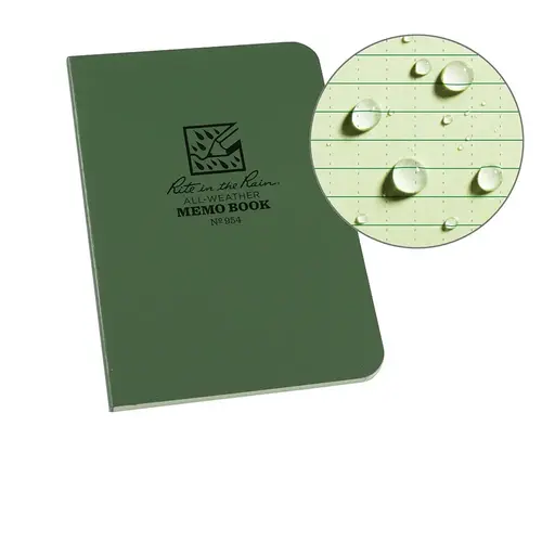 RITE IN THE RAIN 954 Waterproof Pocket Notebook: 56 Sheets