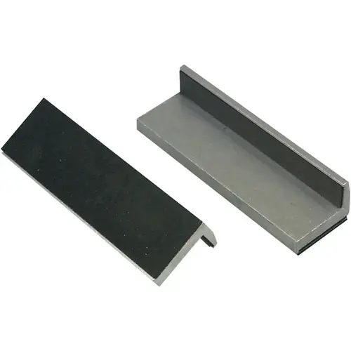 Dunham Tool 48100 Vise Jaw Caps; Material: Rubber ; Jaw Width: 4in ; Jaw Width (Inch): 4in ; Overall Width: 4 ; Overall Height: 1.25in ; Overall Thickness: 0.372in