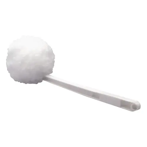 BOARDWALK PAPER 00160 Deluxe Bowl Mop, 10 in Handle, 2 in dia. Head, Plastic, White