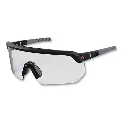 SKULLERZ 55002 Skullerz  AEGIR Safety Glasses/Sunglasses, Clear Polycarbonate Lens, Fog-Off+  Coating, Matte Black Frame