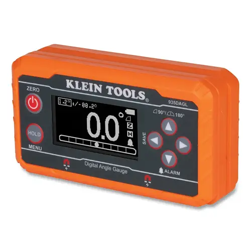 Digital Level with Programmable Angles, 4.57 in L, LCD Display, ABS, Electronic Components, Magnetic