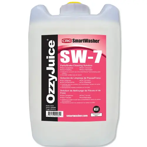 SMARTWASHER 14721 OzzyJuice  SW-7 Parts/Brake Cleaning Solution, 5-gal, Jug, Mild Scent