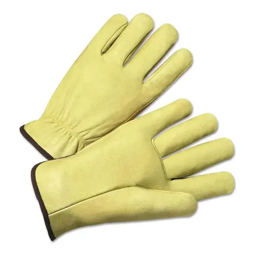 Anchor Industries 4900M Standard Grain Pigskin Driver Gloves, Medium, Unlined, Tan