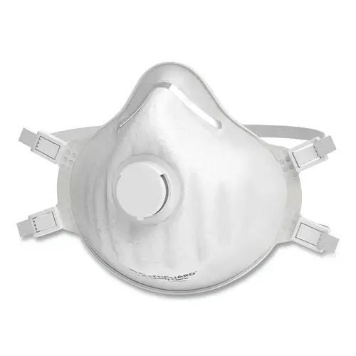 KLEENGUARD 54628 3400 Series N95 Particulate Respirator, Half Face, Exhaltaion Valve, Adjustable Straps, White, Regular