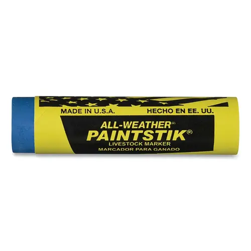 ALL-WEATHER 61025 Paintstik Livestock Markers, 1 in x 4 in, Blue