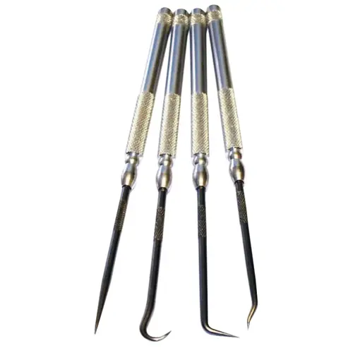 KING TOOL K4PSC Pick Set, 4 Pc, Aluminum Handle
