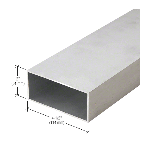 Rectangular Tube 2" x 4-1/2" - 24'-2", Clear Anodized Class 1