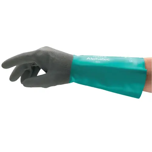 AlphaTec 58-535B-090 AlphaTec  58-530B/58-535B Gloves, 9, Grey/Teal, 14 in Cuff, 58-5035B