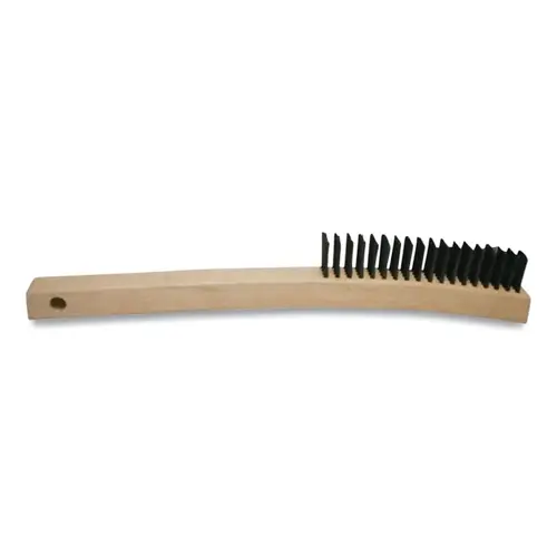 WIRE SCRATCH BRUSH 3 X 9ROWS CARB ST ECON