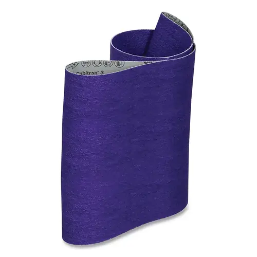 CUBITRON 068060-66597 Cubitron  3 Cloth Belt 1184F, 8 in W x 132 in L, 36+ Grit, Film-lok, Single-flex Purple