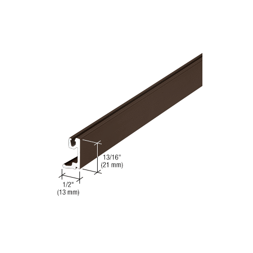 CRL-U.S. Aluminum 1M42522 Sash Face for 1" Glass - 24'-2", Dark Bronze/Black Anodized Class 1