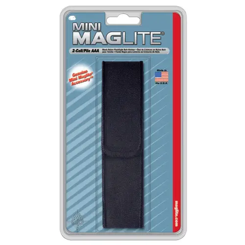Maglite AM3A026 Holsters, Full Flap, For Use With 2-AAA Flashlights, Black